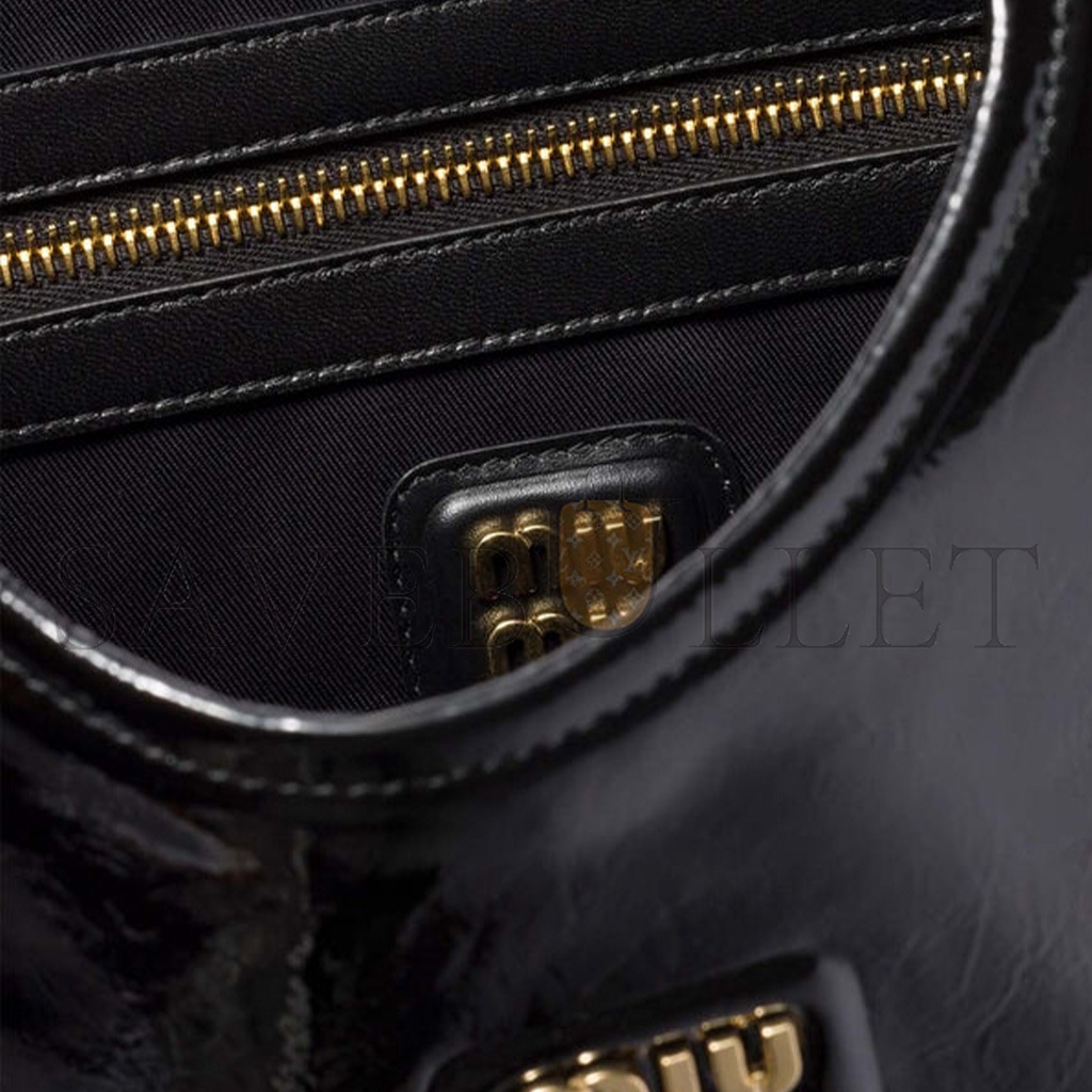 MIU MIU IVY NAPLAK PATENT LEATHER SHOULDER BAG 5BG231 (40*35cm)